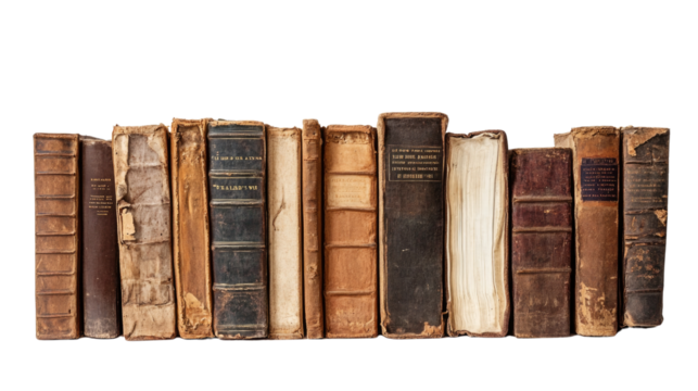 Old books transparent background