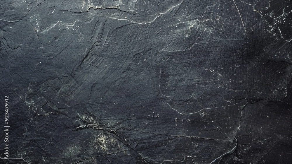 Poster this image showcases a close-up view of a dark slate surface with detailed textures and fissures, po