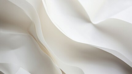 Obraz premium This image shows a close-up view of white wrinkled sheets placed together to create flowing patterns, giving an impression of movement and softness. It invokes feelings of comfort and calm.