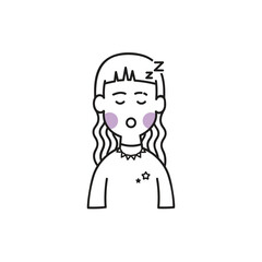 Character: stylish girl according to feelings