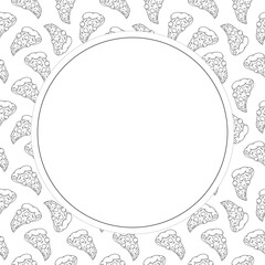 food and beverage frame in doodle style frame background