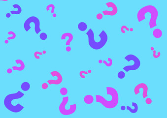 Obraz premium クエスチョン ブルー