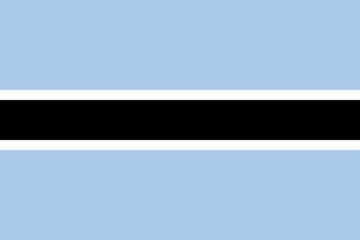 Obraz premium The official national flag of the Botswana. Flag of the Republic of Botswana. Flag day. Correct proportions and colors. Vector illustration
