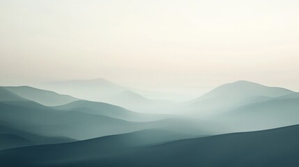 Obraz premium Misty Mountain Range at Dawn