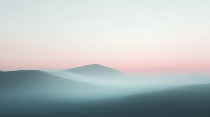Fototapeta premium Misty Mountain Landscape at Dawn