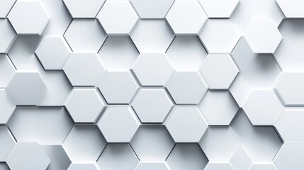 Fototapeta premium Hexagonal pattern with grey gradients, minimalist and clean design, smooth and polished texture, modern aesthetic
