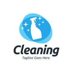 Fototapeta premium Set of Home Cleaning Services Logo Design Vector. Clean spray logo design.