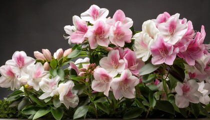 Obraz premium Pink and White Flowers Bush.