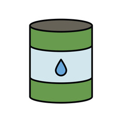 Obraz premium oil color line icon with white background vector stock illustration