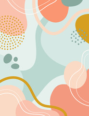 line art drawing with abstract shape. background for design.