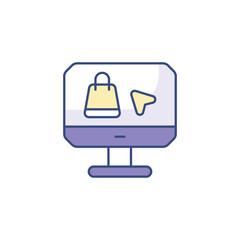 Buy Online icon design with white background stock illustration