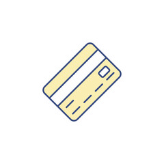 Payment Card icon design with white background stock illustration