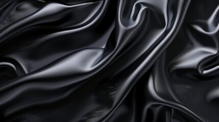 Fototapeta premium Abstract photography with smooth black background - Black close up texture.