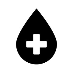 Fototapeta premium blood black icon, medical icon vector