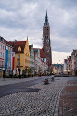 Obraz premium View of St. Martin's Church in Landshut, Germany.