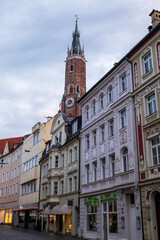 View of St. Martin's Church in Landshut, Germany.