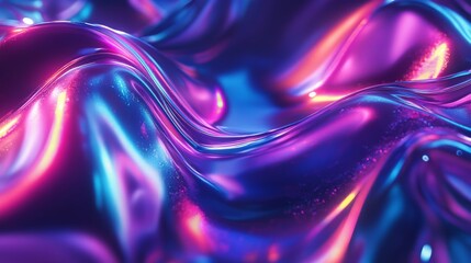 Obraz premium Abstract Liquid Metallic Swirls