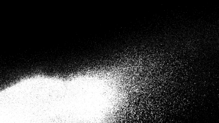 Transparent distressed white grainy texture with dust overlay textured. Grainy noise particles and snow effect on a black background.