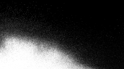 Transparent distressed white grainy texture with dust overlay textured. Grainy noise particles and snow effect on a black background.
