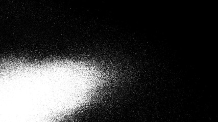 Transparent distressed white grainy texture with dust overlay textured. Grainy noise particles and snow effect on a black background.