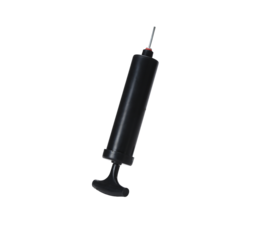 black air pump for sports balls isolated on white background