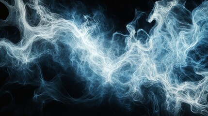 Abstract Blue and White Smoke