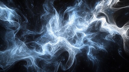 Obraz premium Abstract Blue and White Swirling Nebula