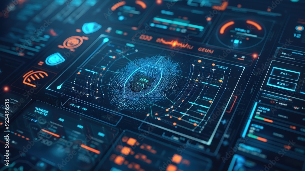 Poster create a design for a banking platform with integrated digital identity verification.