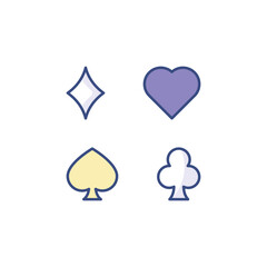Poker Suit icon design with white background stock illustration