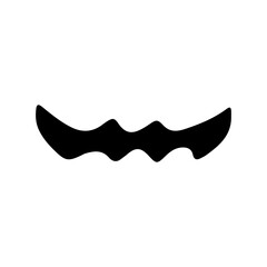 Smile icon vector. Evil smile illustration sign. Smile for pumpkin symbol or logo.