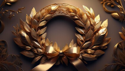 Victory's Crown: A Golden Laurel Wreath