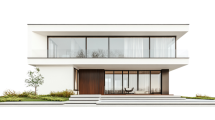 modern house with solar panels transparent background