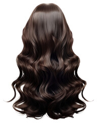 Fototapeta premium PNG Luxurious wavy brown hair