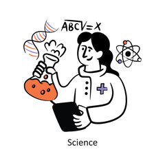Science  filled outline Style Design Vector Stock illustration. 