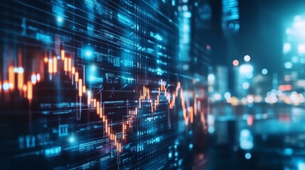 Stock Market Data Visualization with City Lights