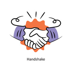 116	 
	Handshake filled outline Style Design Vector Stock illustration. 
