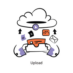  filled outline Style Design Vector Stock illustration. Upload