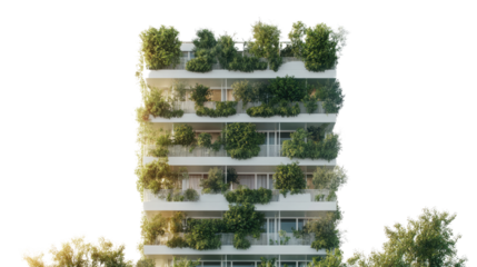 modern green building transparent background