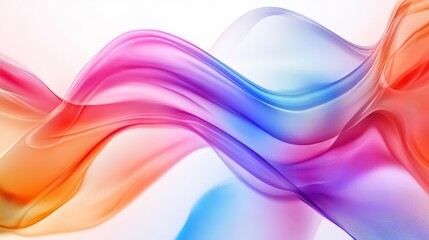 A smooth blend of colorful waves creating an abstract, fluid design.