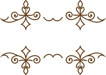set of decorative elements