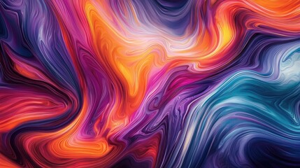 Obraz premium Colorful Swirling Patterns in Fluid Motion - Abstract Artistic Background