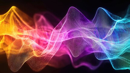 Obraz premium Sound Waves: Abstract Interpretation in Colorful Patterns