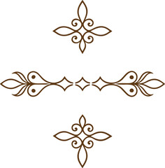 set of floral elements