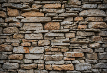 Fototapeta premium Stone wall background with rough, natural texture