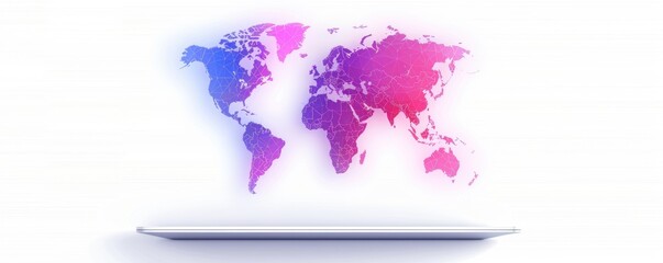 Cross-border financial management, affluence tracking, flat design illustration