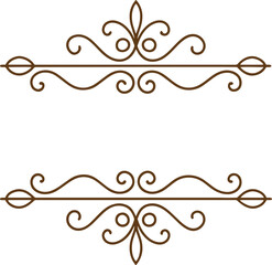 set of decorative elements