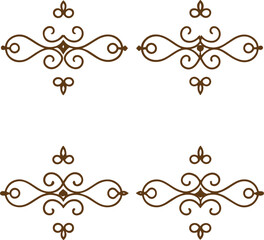 set of decorative elements