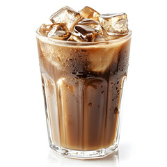 Iced coffee cup isolated on white background