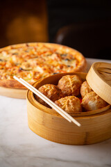 Delicious and fresh hot pizza