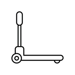 hand pallet line icon with white background vector stock illustration